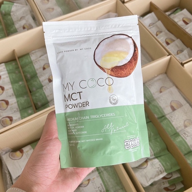 [แพ็คเกจใหม่แบบซอง] My COCO MCT Powder มายโคโค่ mct powder 98% เผาผลาญไขมัน คุมหิว