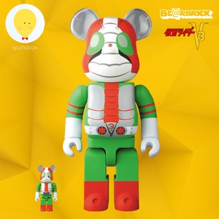 gachabox Bearbrick Kamen Rider V3 100%+400% - แบร์บริค พร้อมส่ง Be@rbrick ฟิกเกอร์ Medicom Toy