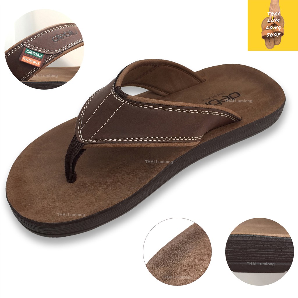Thailumlong Deblu รองเท้าแตะเพื่อสุขภาพ รุ่น M7805 มี 3 สี สีน้ำตาล สีแทน สีดำ มีขนาด size 39/40/41/42/43/44/45