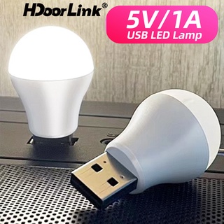 Hdoorlink โคมไฟอ่านหนังสือ LED 2 ดวง 5V ชาร์จ USB ยืดหยุ่น ขนาดเล็ก แบบพกพา ถนอมสายตา หลากสี