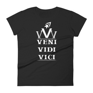 เสื้อยืดผ้าฝ้าย พิมพ์ลาย "Veni Vidi Vici" โดย PEBSIM PHmnkj23AKebin54สามารถปรับแต่งได้