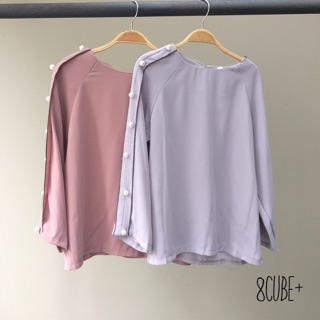 Sleeve pearl blouse