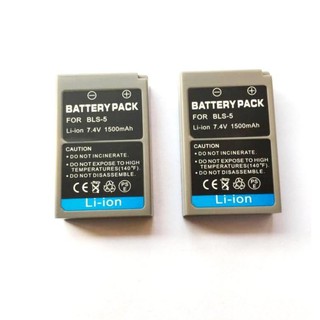 (แพ๊คคู่)For Olympus แบตเตอรี่กล้อง รุ่น BLS-5 / PS-BLS5 Replacement Battery for Olympus #186