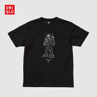 Tee เสื้อแฟชั่นผญ sexy ☫Uniqlo UT เสื้อยืดแขนสั้น พิมพ์ลายกันดั้ม สําหรับผู้ชาย และผู้หญิง 447507