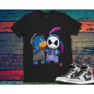 T-shirt  เสื้อยืด พิมพ์ลาย Jack Skellington และ Eeyore เหมาะกับของขวัญวันฮาโลวีน สําหรับผู้ชายS-5XL