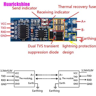 [Huarickshine] โมดูลฟังก์ชั่นแปลงฟังก์ชั่น Uart Serial Port To Rs485 Rs485 เป็น Ttl