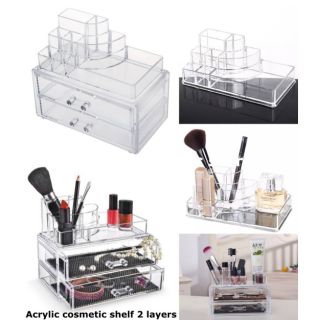 Acrylic Cosmetic Shelf 2 Layers ชุดอะคริลิค เก็บอุปกรณ์เครื่องประดับ 2 ชั้น