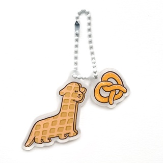 ssktmmee -  keyring set ชุด 2 ชิ้น (waffle dino)