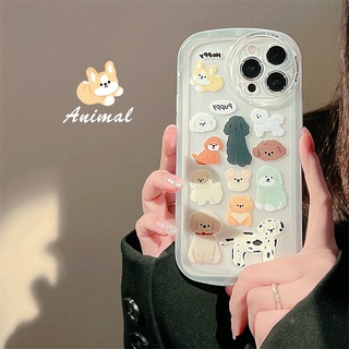 เคสโทรศัพท์ซิลิโคน แบบนิ่ม ลายการ์ตูนลูกสุนัข สําหรับ Samsung A13 A02S A03 A03S A30S A11 A12 A51 A20 A30 A50 A52 A20S A10S M11 M12