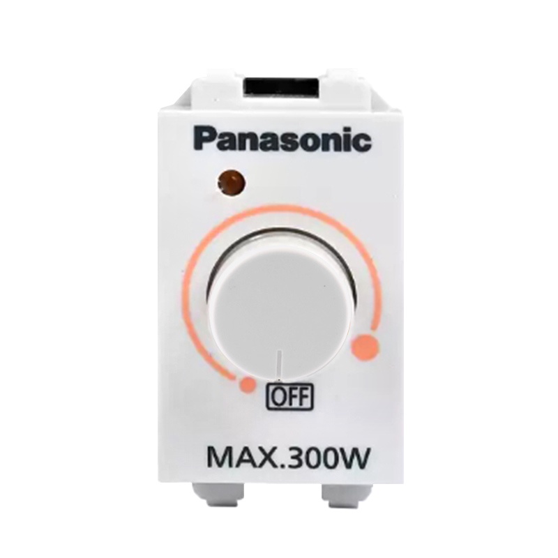 สวิตซ์หรี่ไฟ 300w Dimmer Switch Panasonic WEG 57813 แถมฝาWEG6801WKฝาแนวตั้ง สีขาว