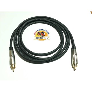 สายสัญญาณ RCA TO RCA ดำ  6 mm อย่างดี หัวและสายยี่ห้อLIDGE หุ่มท่อหดทุกจุด เครื่องเสียง แจ็ค กีต้าร์ สายไมค์