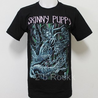 เสื้อยืดสีขาวเสื้อวง Skinny Puppy เสื้อยืด เสื้อ size ยุโรป SS153S-4XL