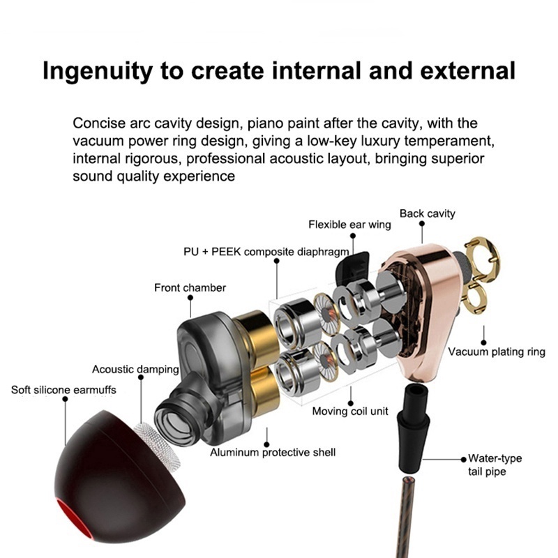 Qkz 3.5 มม.4d สเตอริโอเบส Dual สเตอริโอ HiFi หูฟังพร้อมไมโครโฟนสําหรับ xiaomi โทรศัพท์ทั้งหมด