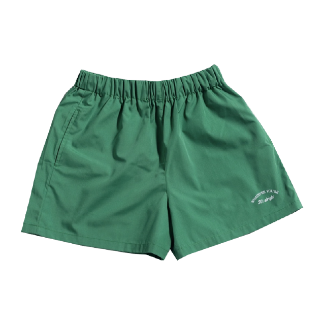 HOCKEY SHORTS Freesize - กางเกงขาสั้นสม็อคเอว Unisex สีเขียวและฟ้าสุดฮิต