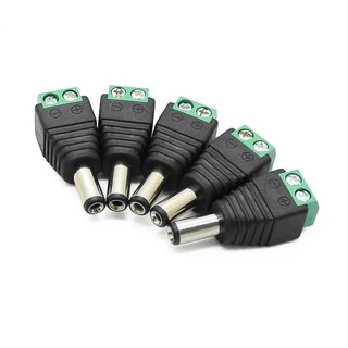 DC Jack ตัวผู้5 ตัวเมีย5 Connector 10ชิ้น แจ๊คชาย หญิง 5.5*2.1mm กล้องวงจรปิด CCTV 3-36V 5A