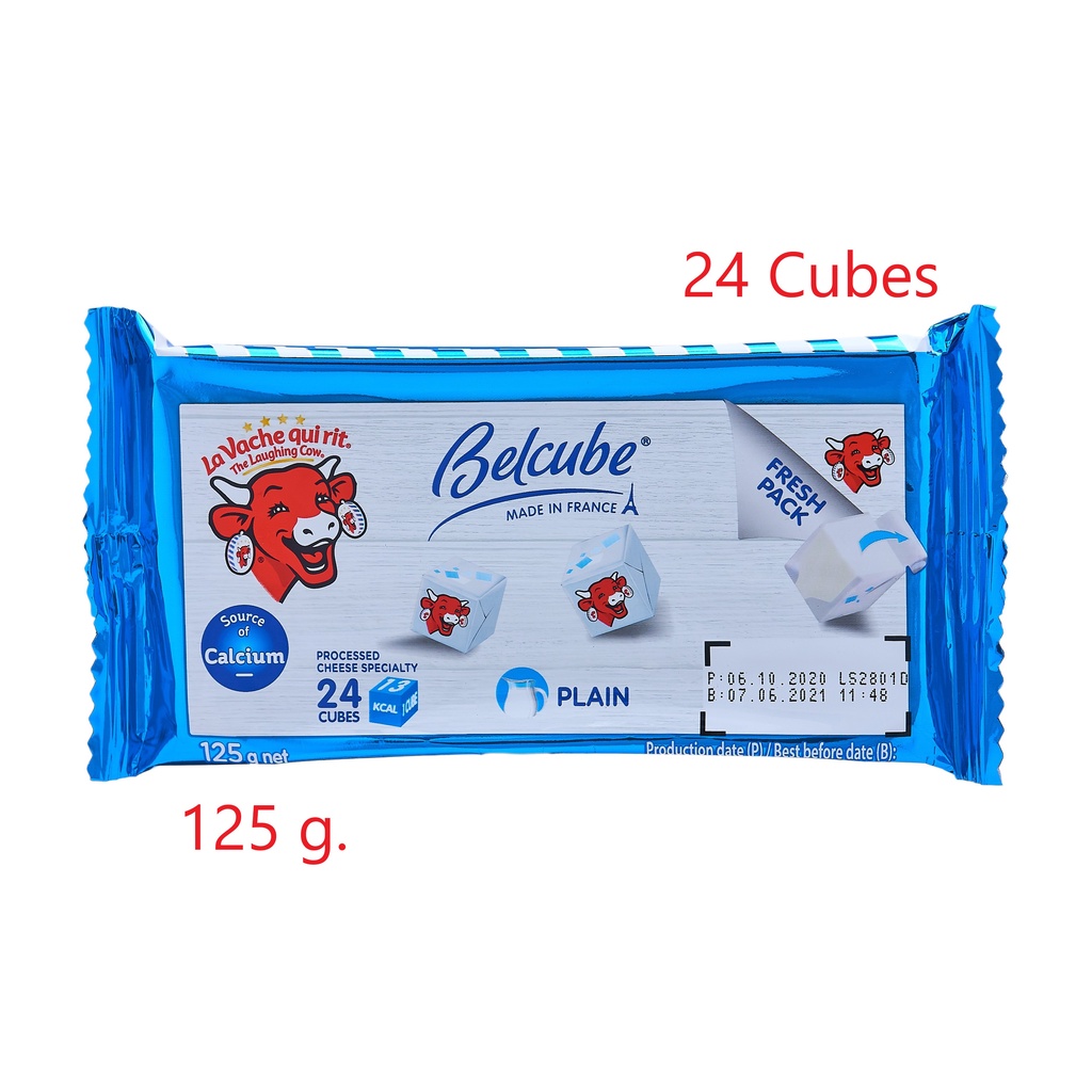 Belcube Plain รสออริจินอล ++ ชีส ชีสวัวแดง ชีสสแนค ชีสคิวบ์ 125 กรัม