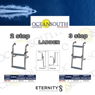 บันไดสแตนเลส Oceansouth แบบ 2ขั้นและ3ขั้น