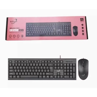 คีย์บอร์ด+เม้าส์ Primaxx รุ่น KMC-560 Keyboard+Mouse (สายUSB)