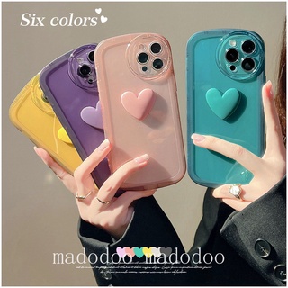 Clear Soft Casing Samsung Galaxy A24 A53 A33 A23 A72 A12 A11 A10 A10S M23 M33 M11 M10 4G 5G Cute 3D Simple Love Airbag TPU Shockproof Phone Case Fine Hole Lens Protection Back Cover NKS 18