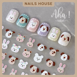 🏡  สติ๊กเกอร์ติดเล็บ สติกเกอร์แต่งเล็บ ตกแต่งเล็บ แบบบาง ญี่ปุ่น เด็ก Sticker Aha-018