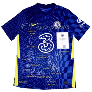 เสื้อเหย้า Chelsea 2021/2022 พร้อมลายเซ็นรวม 13 คน