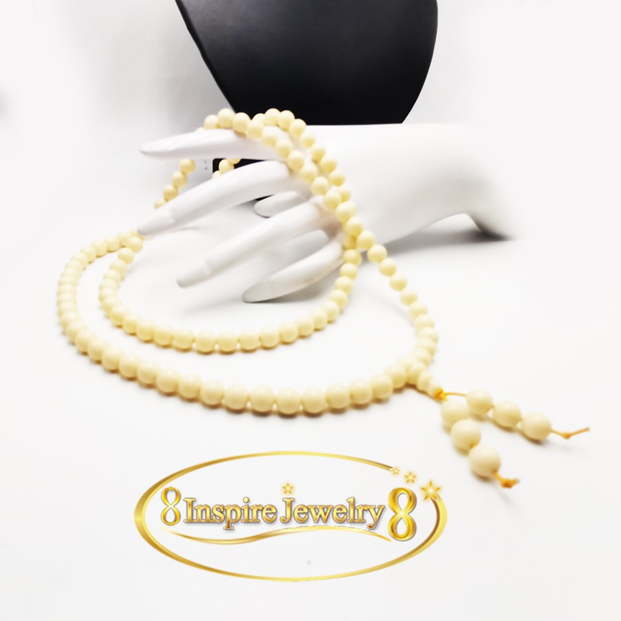 Inspire Jewelry ,สร้อยคอ 108 เม็ด ประคำ 8 มิล มี 108 เม็ดเครื่องประดับมงคล ใช้สวดมนต์ ถวายพระ วางหน้