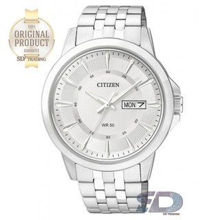 CITIZEN นาฬิกาข้อมือคู่ ผู้ชาย และ ผู้หญิง Quartz รุ่น BF2011-51A และ EQ0601-54A - Silver/White