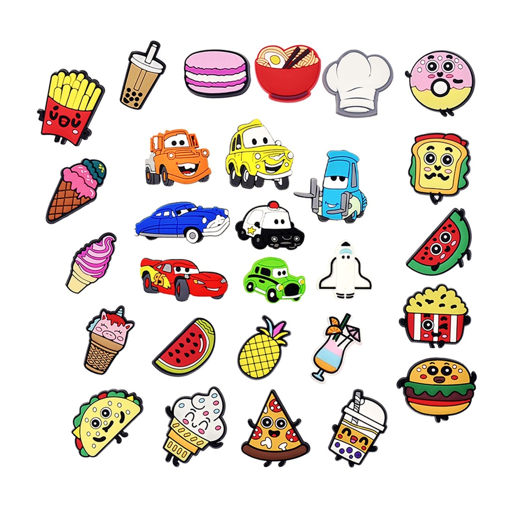 เข็มกลัด ลายการ์ตูนแอนิเมชั่น Croc Jibz สีสันสดใส สําหรับตกแต่งรองเท้า DIY