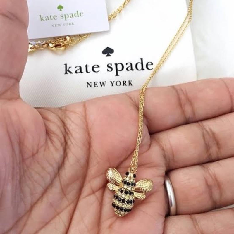 Kate Spade Pave Bee mini Necklace เครื่องประดับ สร้อยคอ