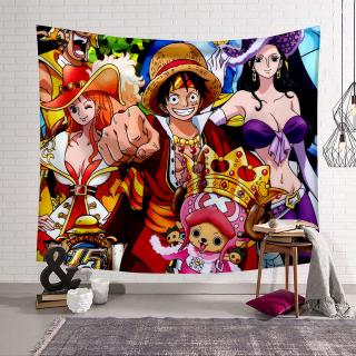 One Piece ห้องการ์ตูนห้องนอนพื้นหลังผ้าพรมแขวนผ้า