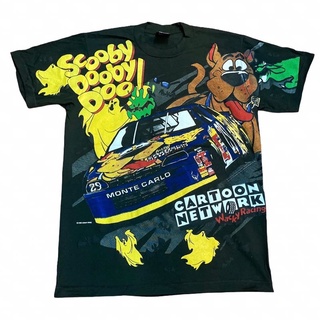 เสื้อยืดการ์ตูนรถ โอเวอร์ปริ้น OVP SCOOBY DOO 90’ ผ้าฟอกเก่า Size “ L / XL