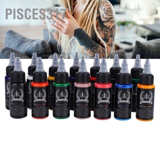 Pisces317 หมึกสักร่างกาย 30 มล. ต่อขวด 14 สี