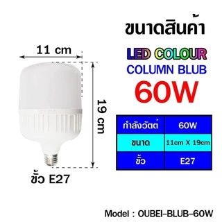 หลอดไฟตุ้มLED 20-85w. ขั้วE27 ไม่ร้อน ไม่มีรังสีUV ทนจัด ประหยัดไฟ มีหลากหลายสี