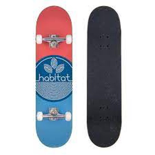 Habitat | 7.75" Leaf Dot Blue Complete Skateboard