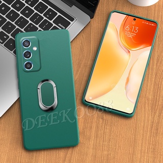 เคสโทรศัพท์ Samsung Galaxy M52 M32 M12 M02 A52S A03S A22 A32 A52 A72 A42 A12 A02 4G 5G Casing Skin Feel TPU Simple Color TPU Silicone with Ring Stand Holder Soft Cover เคส SamsungM52 Phone Case