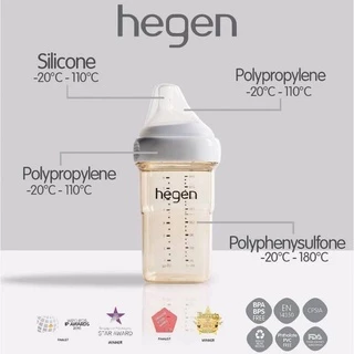 Hegen PCTO ขวดนม PPSU 150ML 240ML 330ML / 5OZ 8OZ 11OZ ขวดนมขวดดื่ม Teat Botol Susu Puting