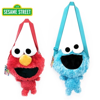 กระเป๋าสะพาย เอลโม่ &amp; คุ๊กกี้ มอนสเตอร์ เซซามีสตรีท ของแท้ / Elmo &amp; Cookie Monster Sesame Street 29 X 35 ซ.ม.