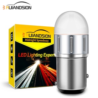 Ruiandsion หลอดไฟเลี้ยวรถยนต์ Led 10-60V BA15S P21W 1157 BAY15D P21/5W 7443 T20 W21/5W 1200LM สีขาว แดง เหลือง