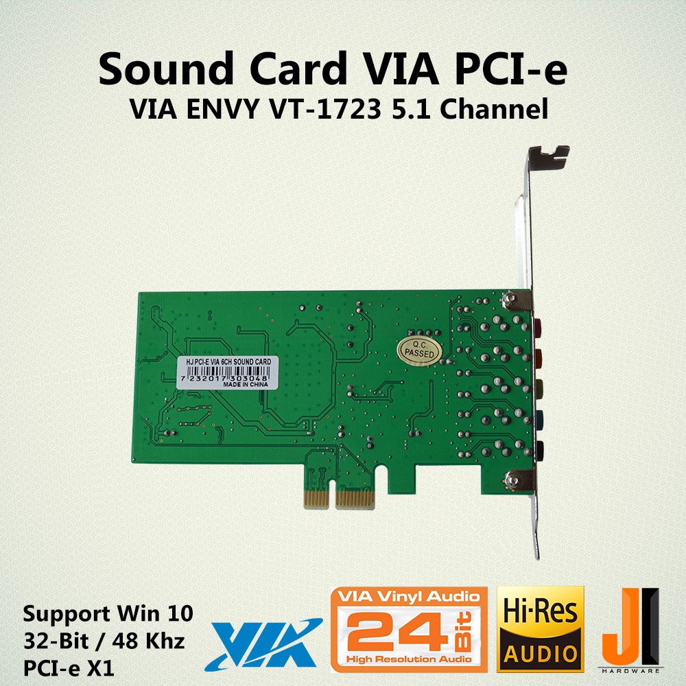 Sound Card VIA ENVY VT-1723 5.1 Channel  (PCI-E)