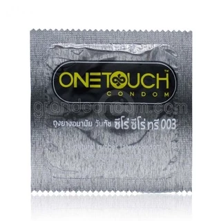 OneTouch วันทัช 003 ถุงยางอนามัย ขนาด 52 มม. ผิวเรียบ แบบบางพิเศษ