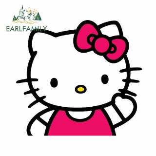 Earlfamily สติกเกอร์ไวนิล ลายการ์ตูน Hello Kitty Frige กันน้ํา 13 ซม. x 11.9 ซม. สําหรับติดตกแต่งรถยนต์ รถจักรยานยนต์ DIY