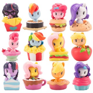 โมเดลโพนี่ 12 ตัว  ม้าโพนี่ my little pony เซตขนมหวาน