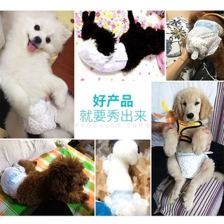 ผ้าอ้อมสุนัข หมา ผ้าอ้อมสัตว์เลี้ยง ชาย หญิง แพมเพิสสุนัข ผ้าอนามัยสุนัข Dog Diaper คุณภาพคุ้มค่า ใส่ดี เบาสบายตัว