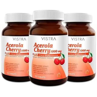 VISTRA Acerola Cherry 1000 mg (100 เม็ด) x 3 ขวด