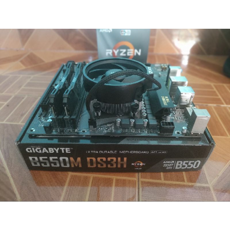 ชุด เมนบอร์ด Gigabyte B550M-DS3H
