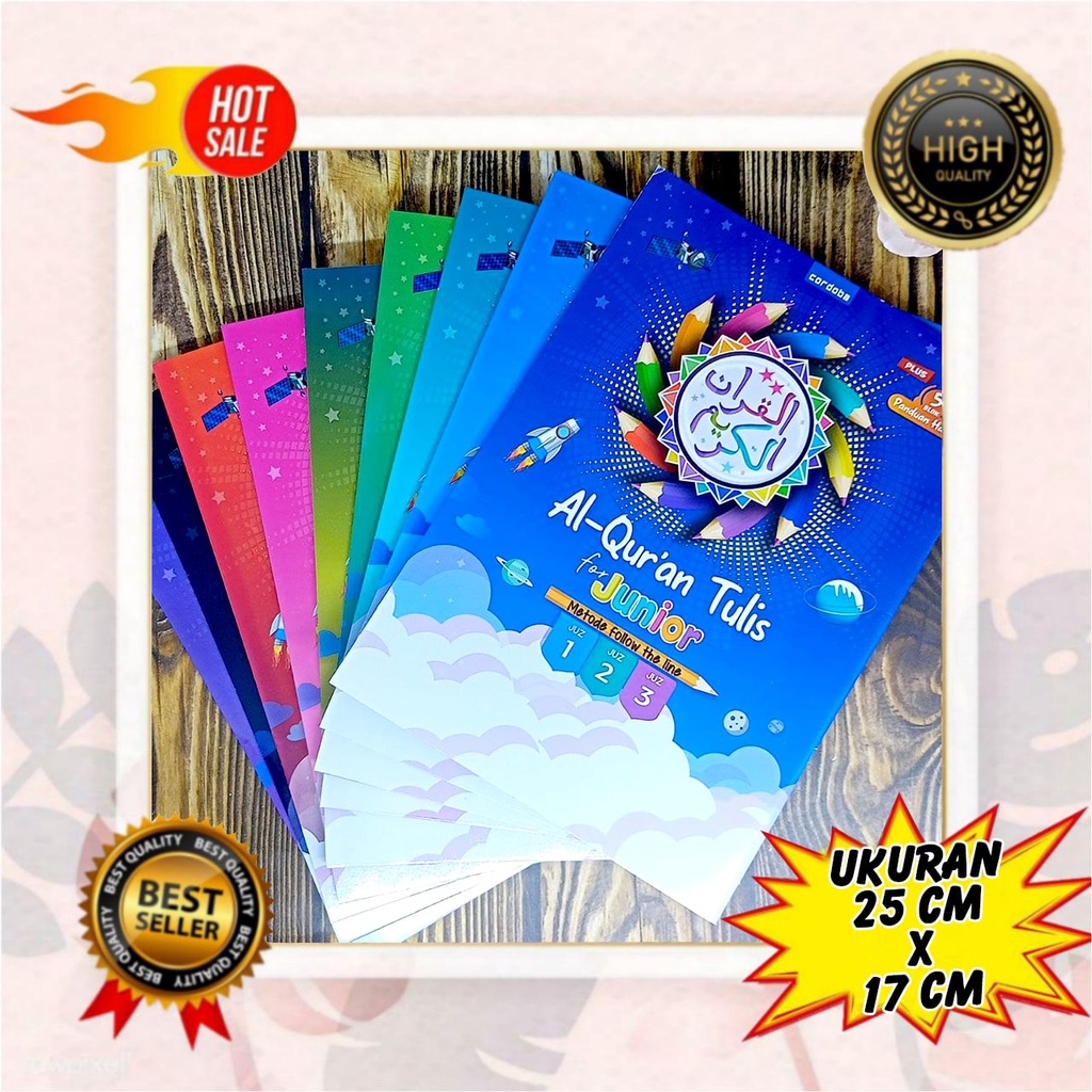 Al-Quran TULIS FOR JUNIOR PLUS 5 BLOCKS MEMORIZATION GUIDE, Al-Quran Writer for Children, Al-Quran W