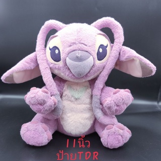 ตุ๊กตา แองเจิ้ล Lilo &amp; Stitch Angel Pink Purple ขนาด11นิ้ว ป้ายTDR ขนสวยมากๆ สีชมพูม่วงสวยๆ หายากพอสมควร ลิขสิทธิ์แท้