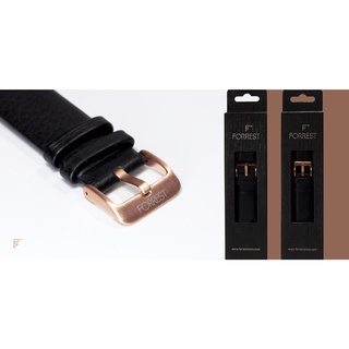 Forrest Leather Bronze Black Strap สายนาฬิกาหนังเเท้สีดำเข้มรุ่น Bronze Stone