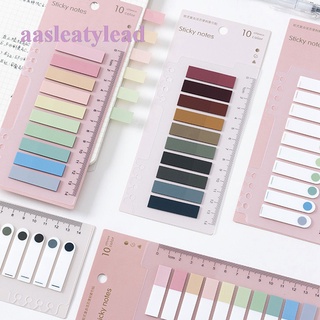 Aasleaty กระดาษโน้ตมีกาว โปร่งแสง เขียนได้ หลายสี ใช้ซ้ําได้