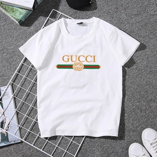 GUCCIs2020 ผู้หญิงแฟชั่นใหม่เสื้อยืดแขนสั้นผู้หญิงเกาหลีเสื้อผ้า